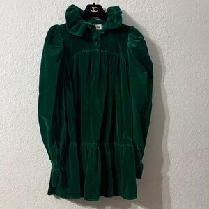 Avavav green baby doll dress size small